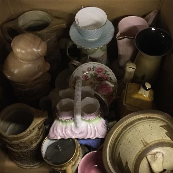 Box of mixed ceramics